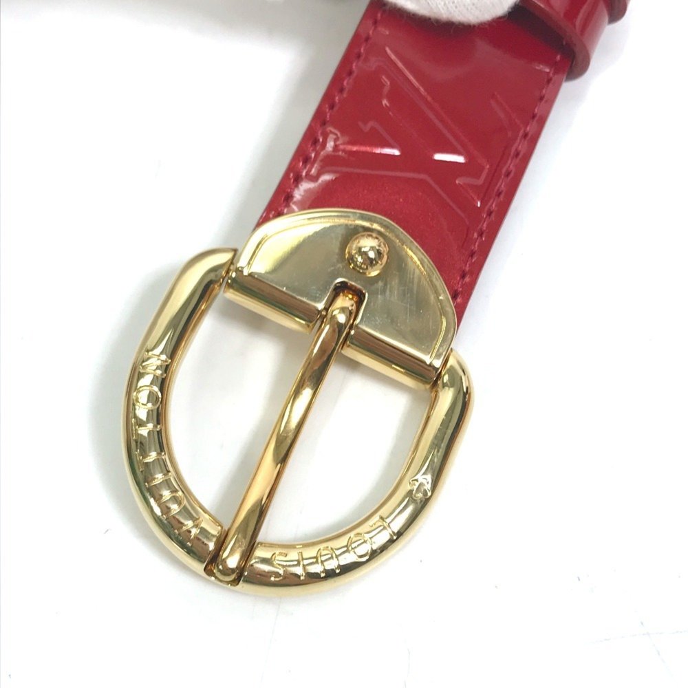 LOUIS VUITTON M6980U Monogram Vernis Santur Belt, Women's Pomme d'Amour, Red - Picture 2 of 10